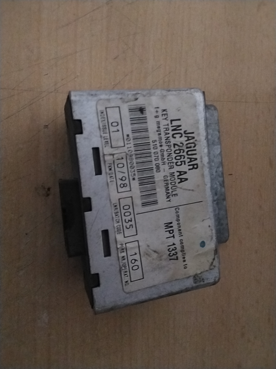 Key transponder module - Jaguar x300 x308 XJ6